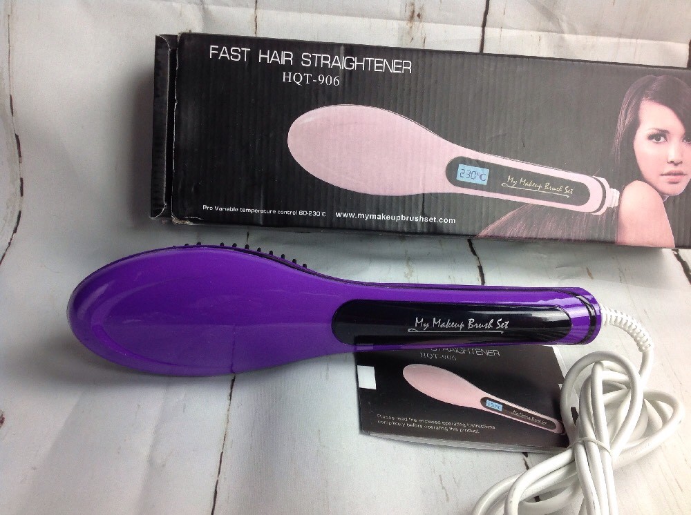 Purple Simply Fast Hair Straightener HQT-906 Hair Styling Straight