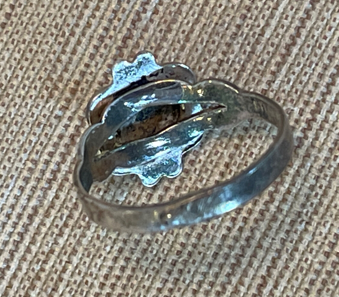 Sterling Silver Turquoise Ring Size Between 5 1/2… - image 6