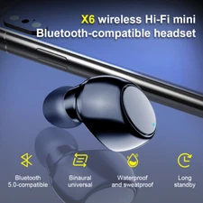 Single-Ear Bluetooth 5.0 Wireless Earbud Earphone Mini In-Ear Headset Earpiece