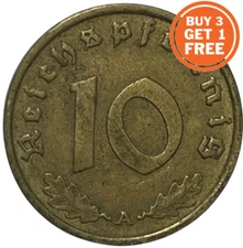 10 GERMAN REICHSPFENNIG FROM 1936-1939 - CHOICE OF DATE - GERMANY