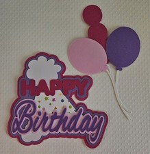 Happy Birthday Girl Title Set. Scrapbook, Card Making Paper Piecing