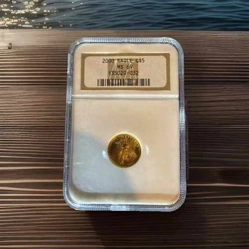 American Eagle 2000 $5 1/10oz Gold Coin MS69 NGC