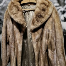 VTG Russian Blonde Sable Fur Coat Extra Wide Collar Perfect Condition Fits M-L