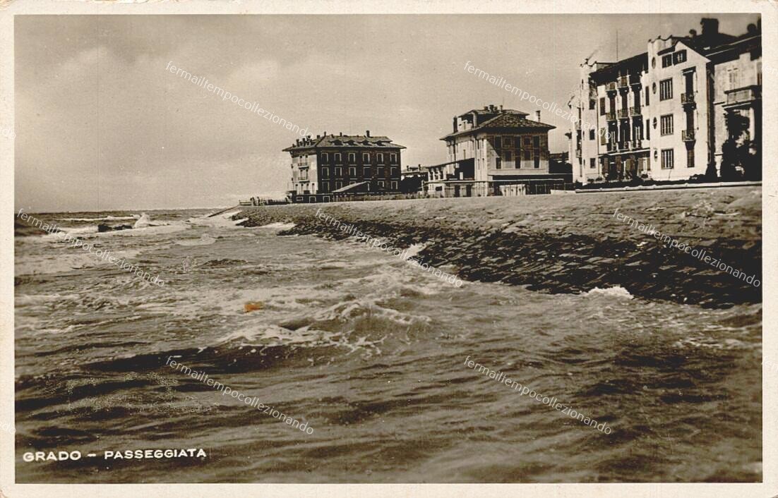ep345 cartolina grado,passeggiata,provincia di gorizia