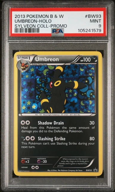 2013 POKEMON BW BLACK STAR PROMO UMBREON #BW93 HOLO PSA 9 mint #105241579