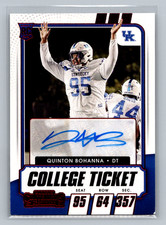 2021 Panini Contenders Draft Picks College Ticket Auto  Quinton Bohanna #247
