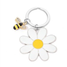 TETING GINING Colorful Daisy Flower Floral Bee Keychain for Women One Size, A