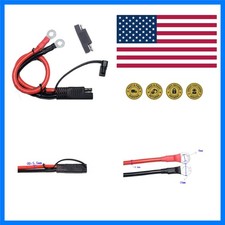 Battery Charging Cable SAE to O Ring Terminal Connectors Harness, 10AWG Quick...