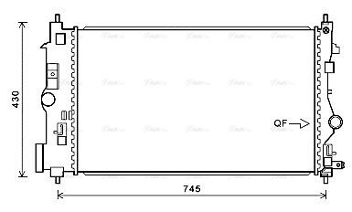 OLA2488 AVA Radiator FIT OPEL ASTRA (2010) 1.7 CDTI