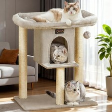 Cat Tree Tower Scratching Post for Indoor Large Cats, Small Cat Tree with Big...