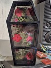 Gothic Coffin Resin Shelf, Floral Butterfly Design, Black — photo 5