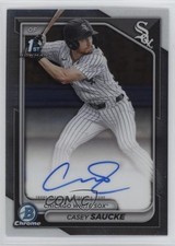 2024 Bowman Draft Chrome Prospect Casey Saucke II #CPA-CSA Auto 0l44