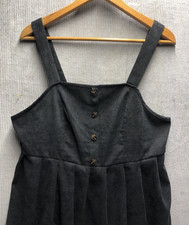 Shein Romper Dress Size 1XL Gray Corduroy Pleated Career Work