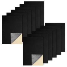 12 Pcs Self Adhesive Felt Sheets 8 x 12 Inch Felt Fabric Sheet Black