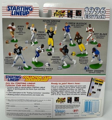 Starting Lineup Troy Aikman 1996 blue sleeves Kenner action figure