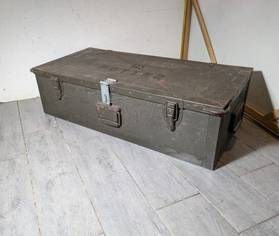 ビンテージ　米軍 US ARMY 希少 フットロッカ－ トランクBOX Vintage US Army Military GI Footlocker Barracks Trunk Storage