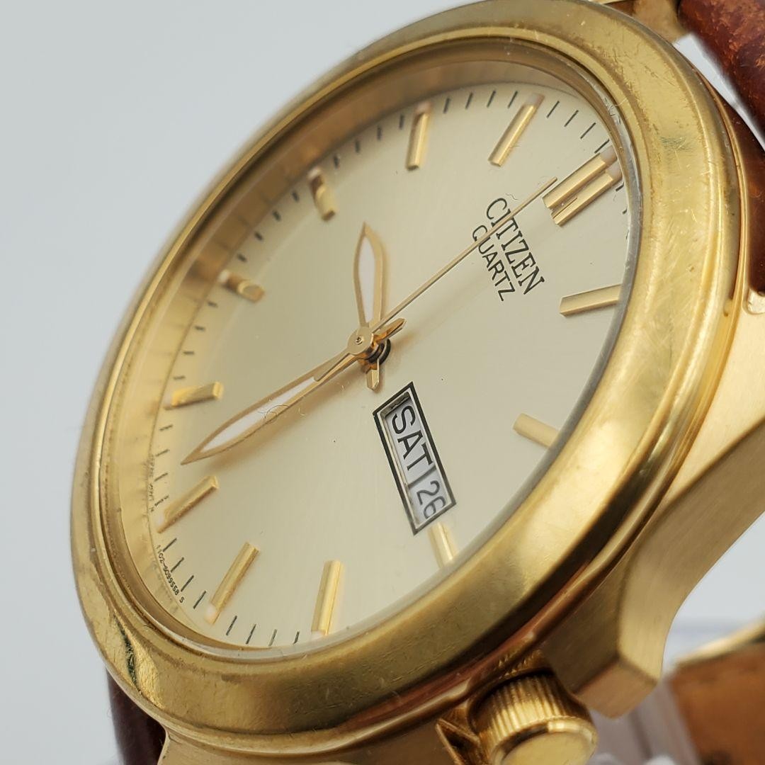 CITIZEN 1102-S066816 Day Date Gold Analog Quartz Men's Wristwatch