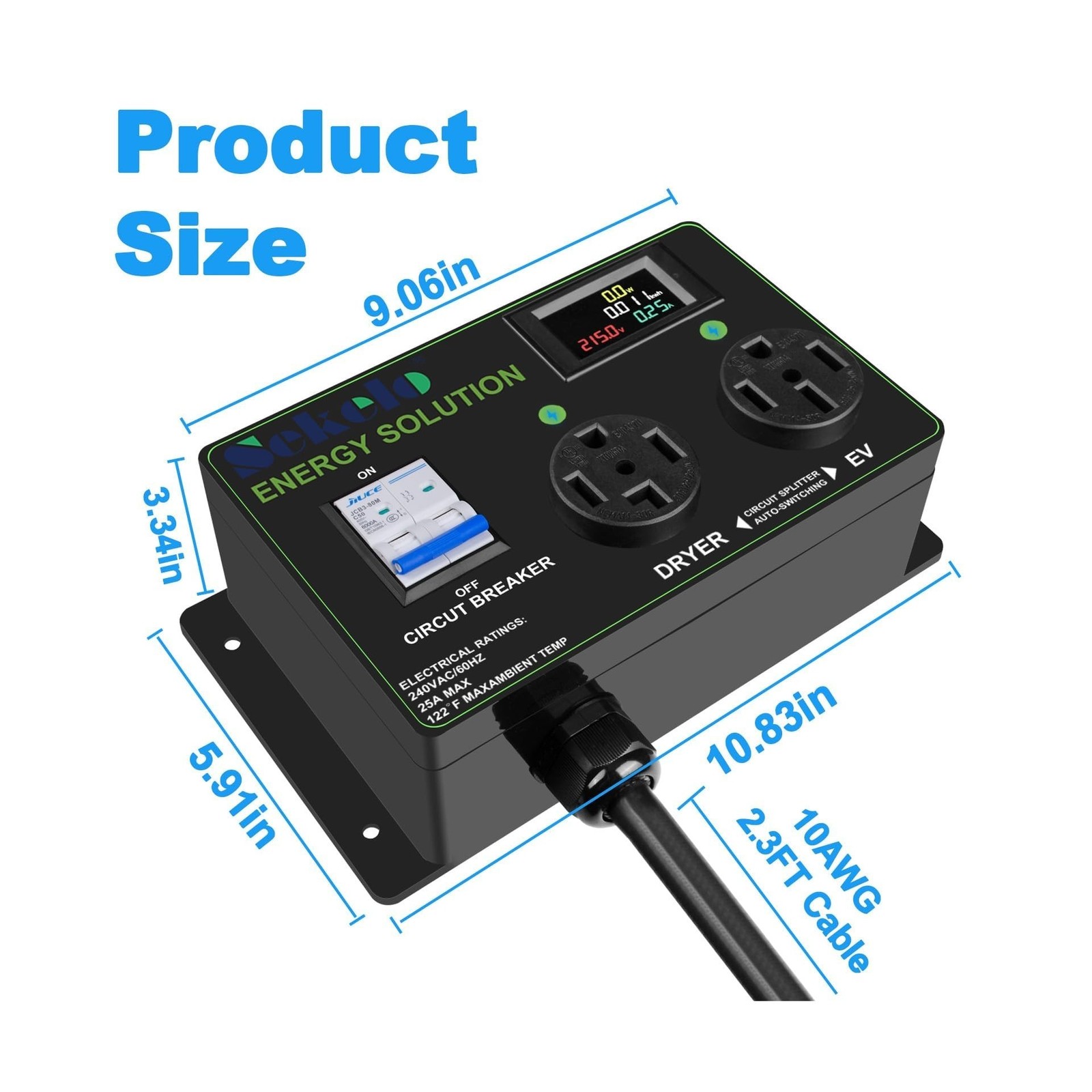 Smart EV Charging Integration: Sekelo Automatic Power Switch for Dryer & EV, ...