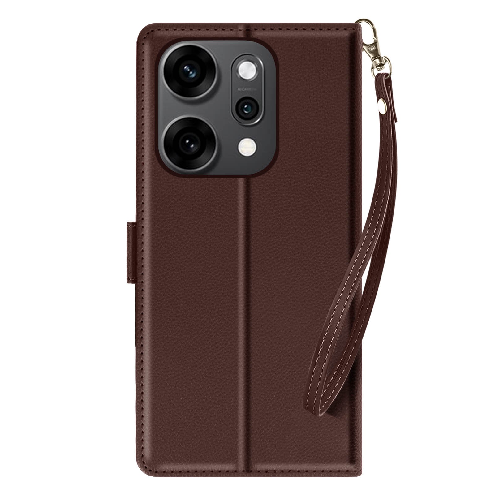 Étui pour Oppo Reno 14 FS marron, la protection idéale pour vos voyages
