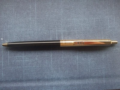Vintage Paper Mate Talisman Ballpoint Pen - Black, Gold Plated Cap - Image 1 of 4