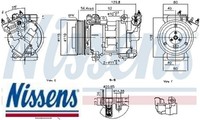 Nissens 891016 Kompressor FüR Klimaanlage Klimakompressor Kompressor