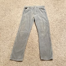 True Vintage 70s Levi's Men's Gray 5 Button Corduroy Pants 34 Waist