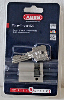 ABUS Türzylinder E20 mit 3 Schlüssel Security Level5 10/30mm Neu- 15.4 10125 S16