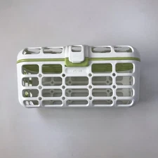 Munchkin Dishwasher Basket, Green and White Baby Bottle Spoon Holder Rack