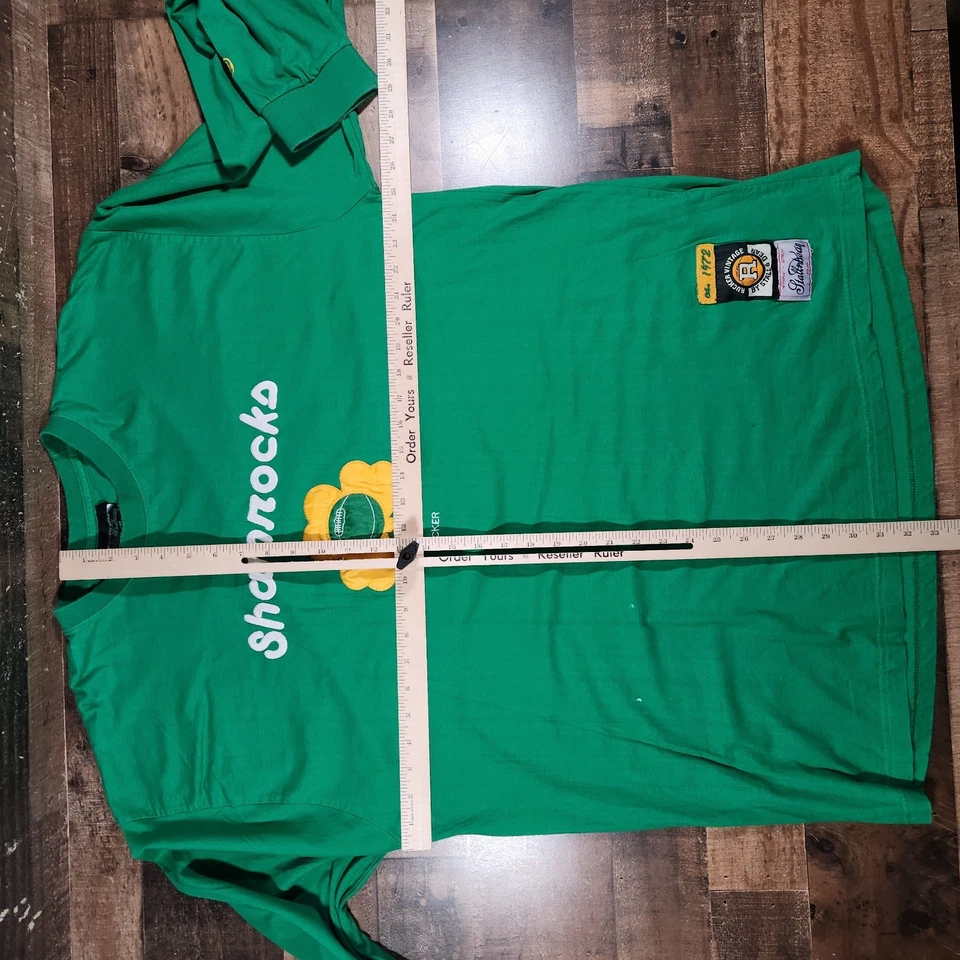 Camisa De Colección Stall & Dean Rucker Park Para Hombres XXL Verde #9 Trébol Harlem Foto 3 de 4