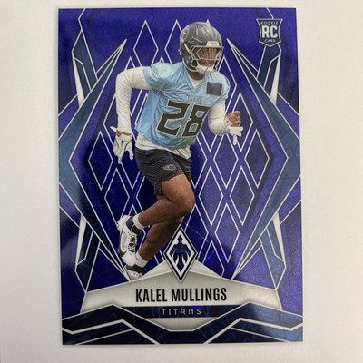 2025 Panini Phoenix #205 Kalel Mullings Blue Lazer Prizm #11/75 RC Rookie