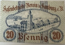Hamburg  Schein Notgeld  Nov. 1920 / Hafenbetriebsverein