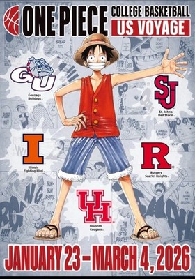 One Piece Monkey.D.Luffy US College Basketball Promo Card PRESALE