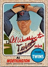 2017 Topps Heritage AL WORTHINGTON Minnesota Twins RED INK AUTO MINT 24/68