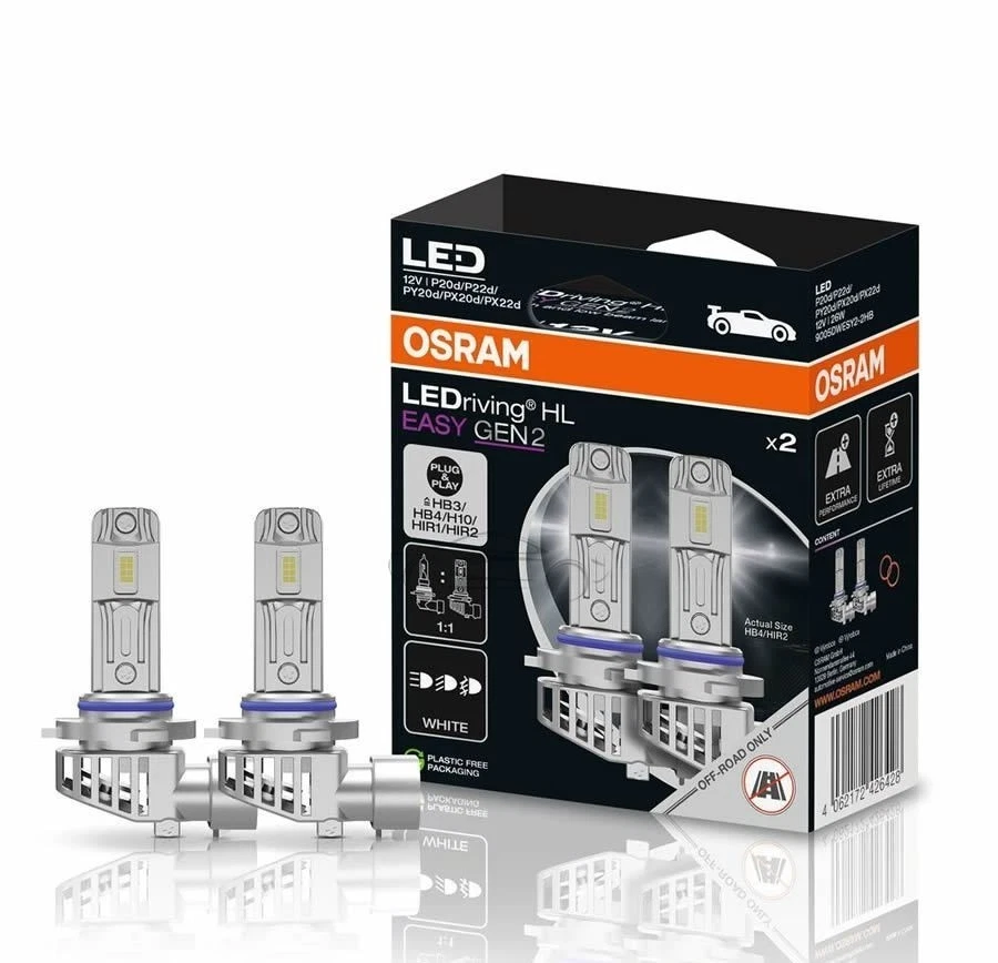 Osram LEDriving HL EASY GEN2 LED 6000KHB3|HB4|H10|HIR1|HIR2 (9005DWESY2-2HB) - Image 1 of 3