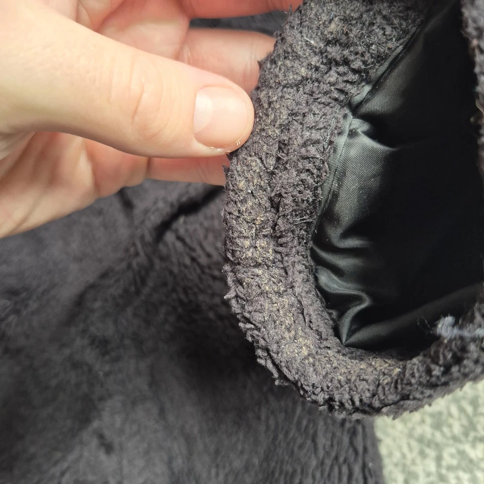 Vintage Regatta Fluffy Fleece Zip Up UK 18 Black - Image 4 of 4