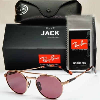 Ray-Ban Sonnenbrille Titan Polarisiert Jack II Gold Violett RB 8265 3140/AF 51mm