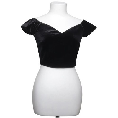 Adore, Crop Top, Größe: 40, Schwarz, Einfarbig, Samt, Damen #ubg