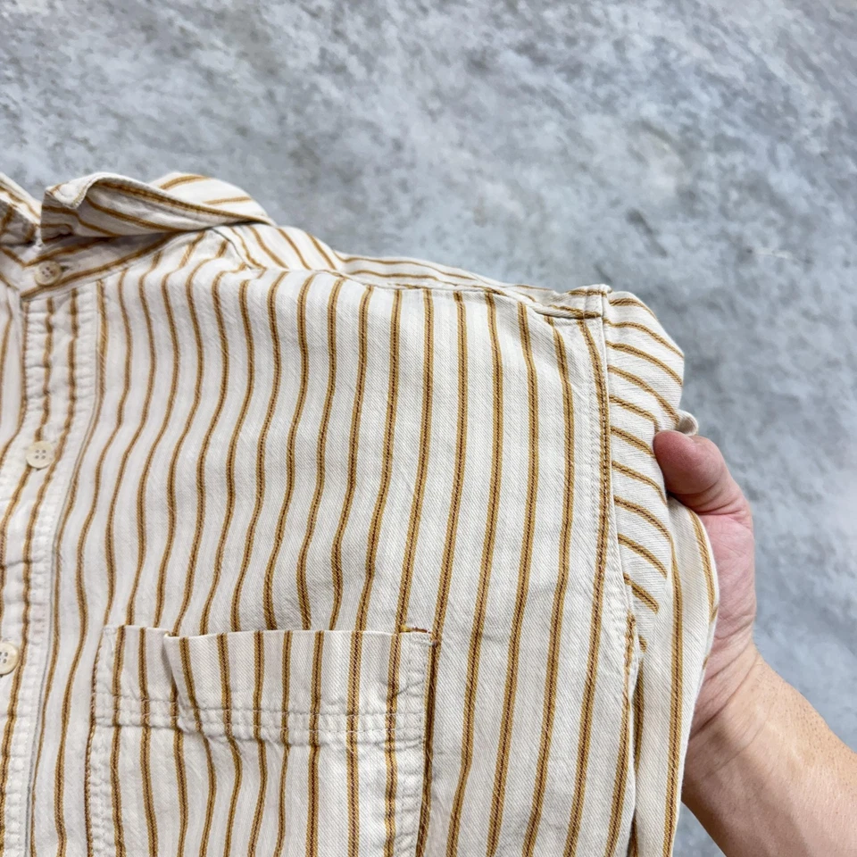 Camisa De Colección Banana Republic Para Hombres XL Rayas Abotonada EE. UU. 80 Años 90 Foto 2 de 4