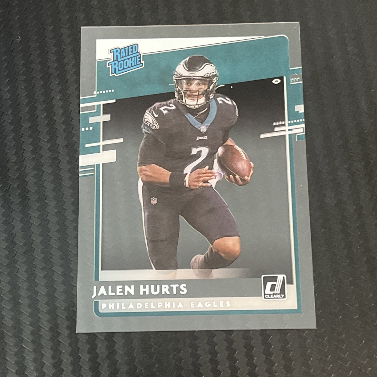 2020 Panini Chronicles - Clearly Donruss Rated Rookie Jalen Hurts #RR-JAH (RC)