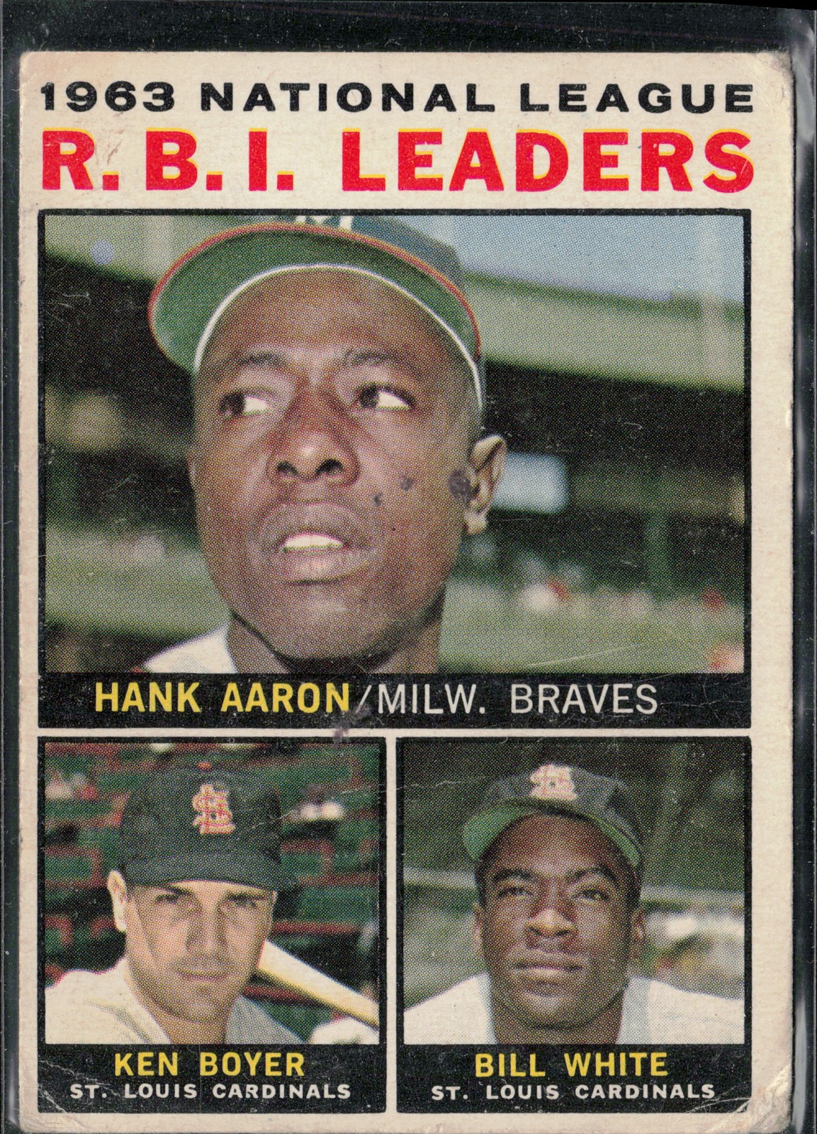 1963 National League R.B.I. Leaders #11 Baseball Cards 1964 Topps trading card — raw and PSA graded price guide
