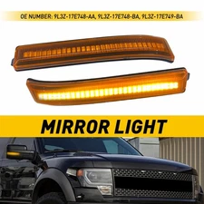 2X LED Amber Mirror Side Turn Lamp Signal Lights Fit Ford 2009-2014 F-150 Raptor