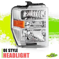 OE Style Chrome/Clear Headlight for Ford E150-E750 Super Duty 08-21 Right Side