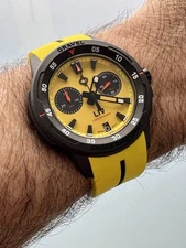 LIV Gravel 002 Mens Watch - 43mm Swiss Chronograph Carbon Case - Venom Yellow