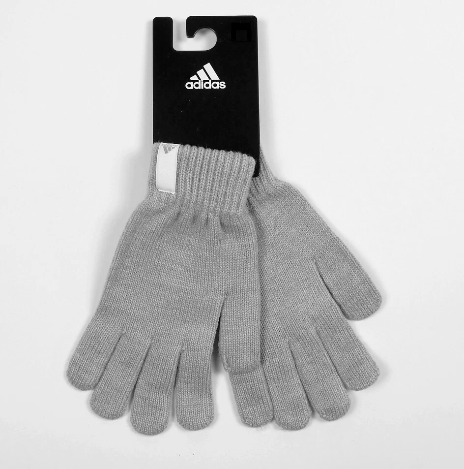 Adidas DM Gloves Winter Strickhandschuhe Herren Damen Finger Handschuh grau warm - Bild 3 von 4