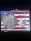 1991 American Eagle Silver Dollar 1 oz .999 in Flag Case