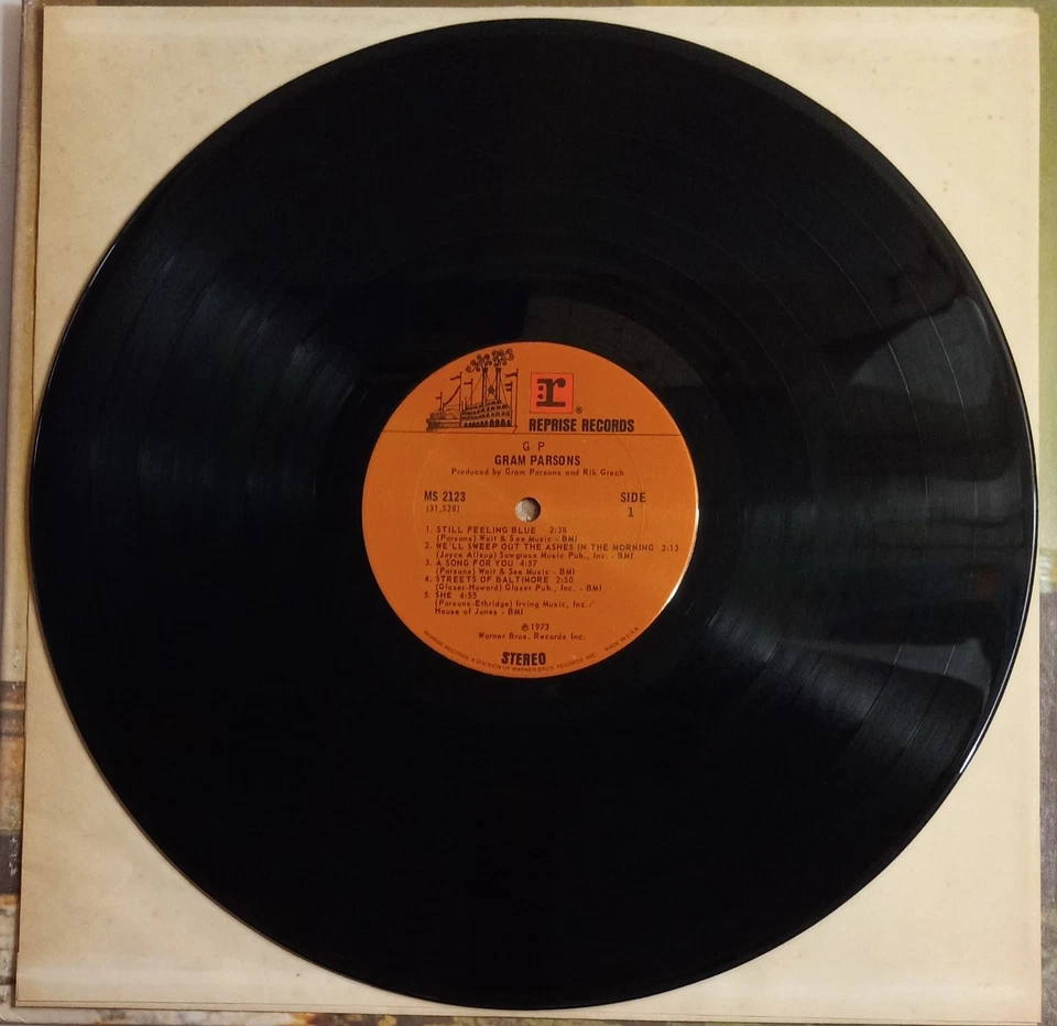 Gram Parsons - GP (Vinyl LP, 1973) Reprise Records - VG+ - Image 4 of 4