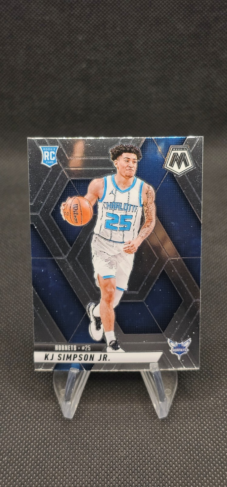 KJ SIMPSON JR - 2024-25 Panini Mosaic Rookie #239 - Charlotte Hornets - RC