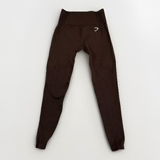GYMSHARK Vital Seamless 2.0 Leggings in Brown Marl - Size Small