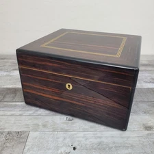 Dunhill France Macassar Ebony Inlay Lacquered Cigar Box Humidor NO KEY