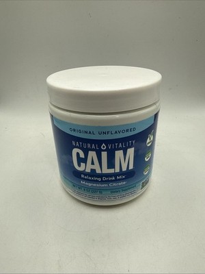 Natural Vitality Calm Magnesium Supplement Drink Powder Sleep Aid UNFLAVORED 8oz